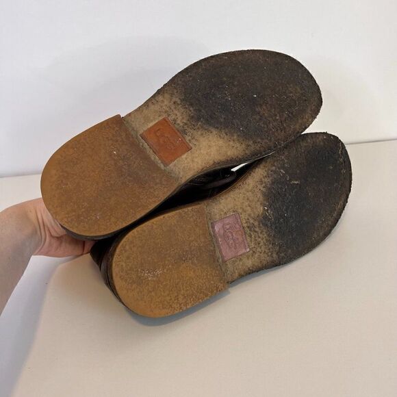 UGG Leighton Brown Leather Desert Chukka Boots - Picture 6 of 7